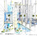 Kempinski Giza_Concept Sketch of Lobby Pavillion