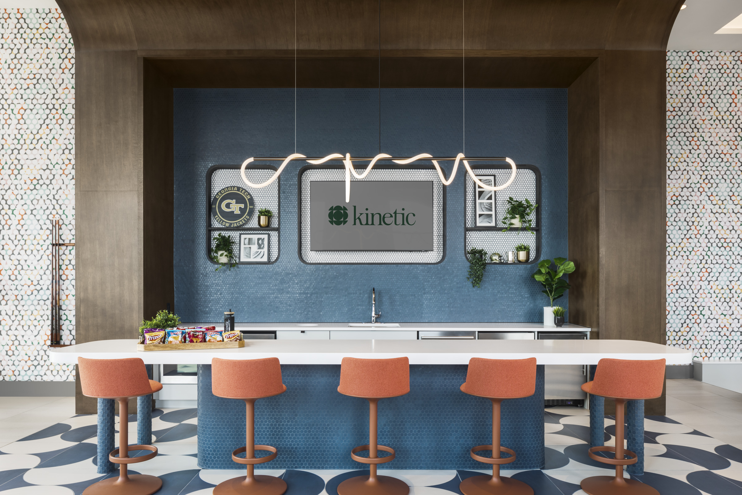 Kinetic counter and stools